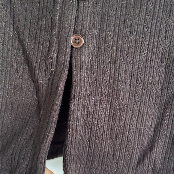 NWT-Madewell Dark Espresso Button-Down Knit Shirt- *Reasonable offers only* - Picture 10 of 13